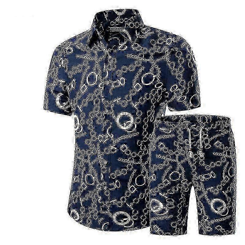 Men's 2-piece Short Sleeve Shirt Shorts Set