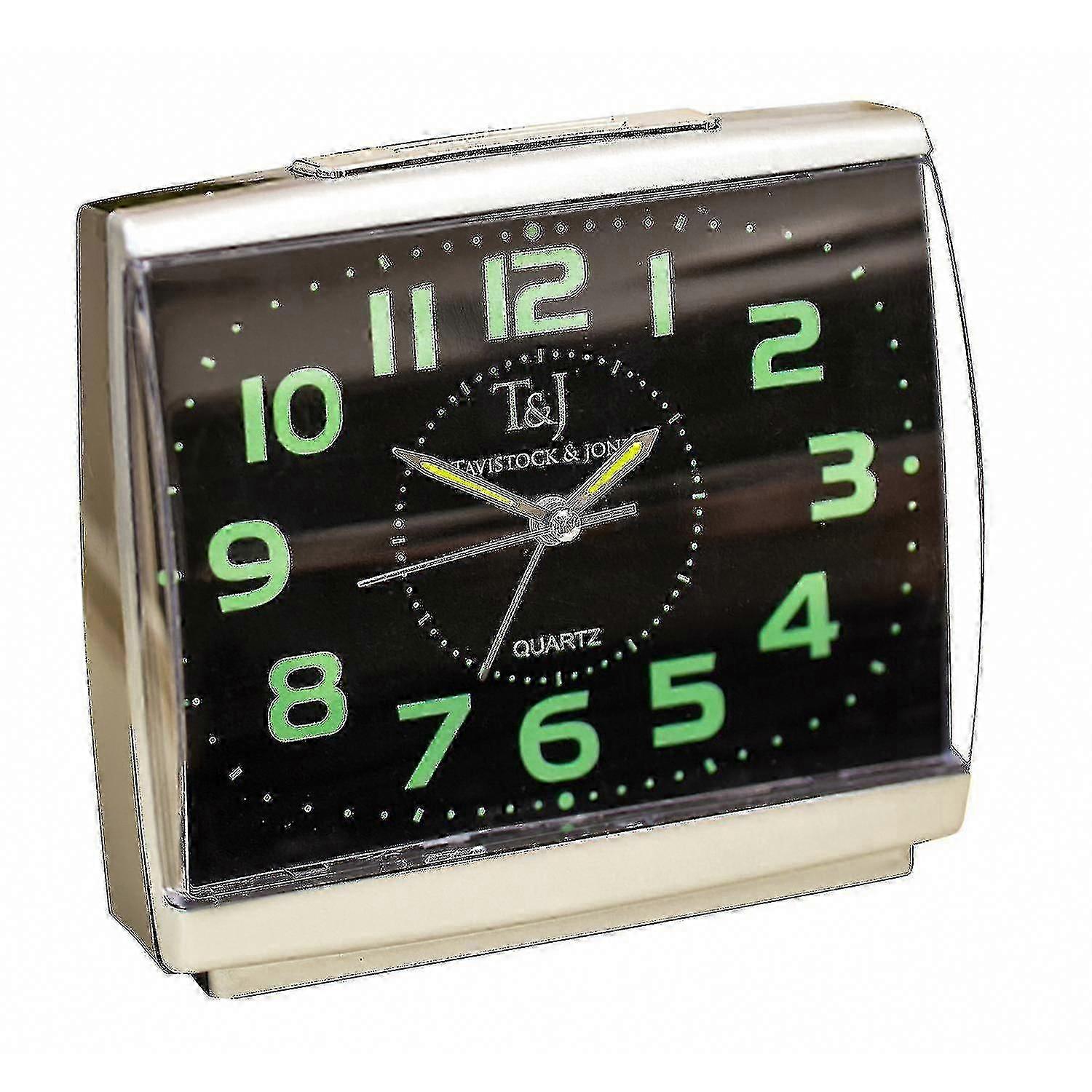 Easylife Set of 2 Easy-to-Read Silent Glow-in-the-Dark Alarm Clocks, Clock, Extra Large Number Fully Guaranteed