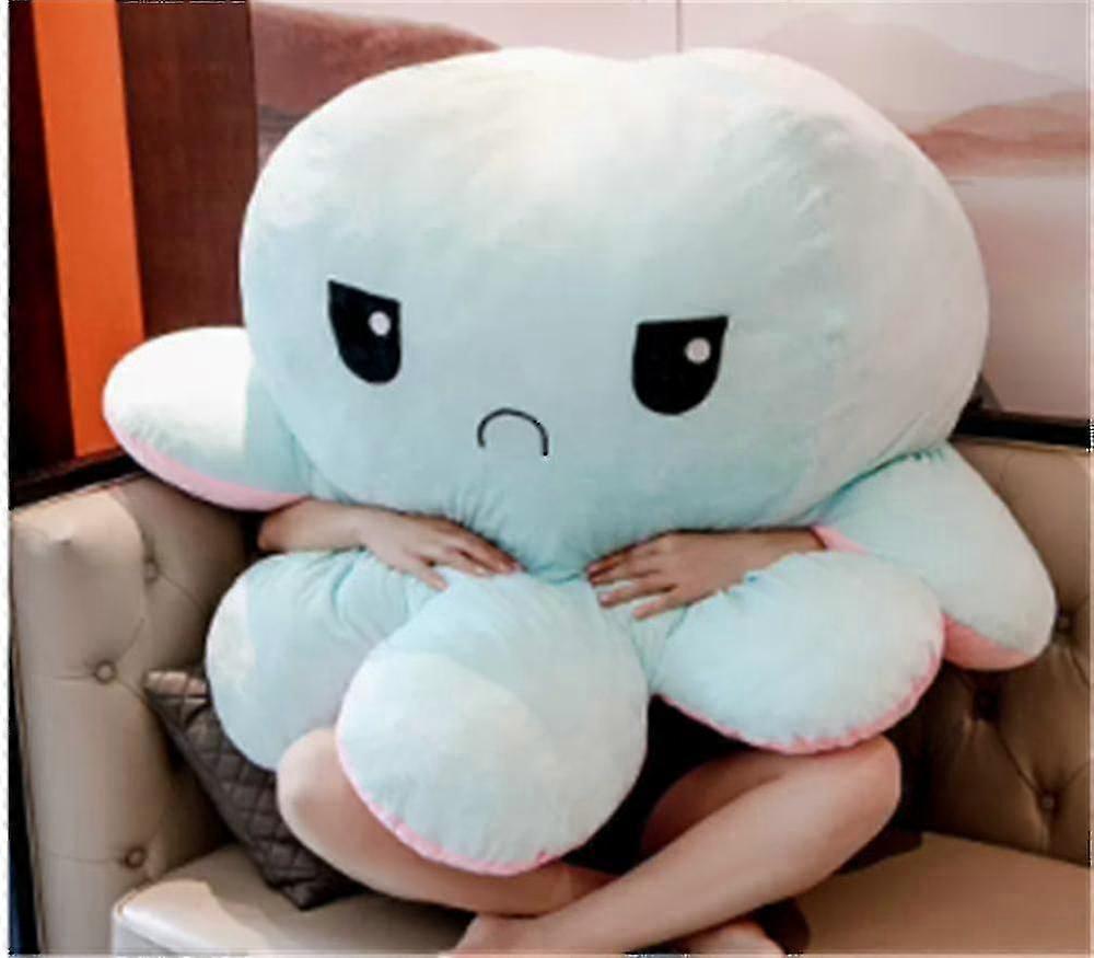 フリップタコ両面気分を変えるぬいぐるみピンクからライトブルー90cmストレスリリーフ