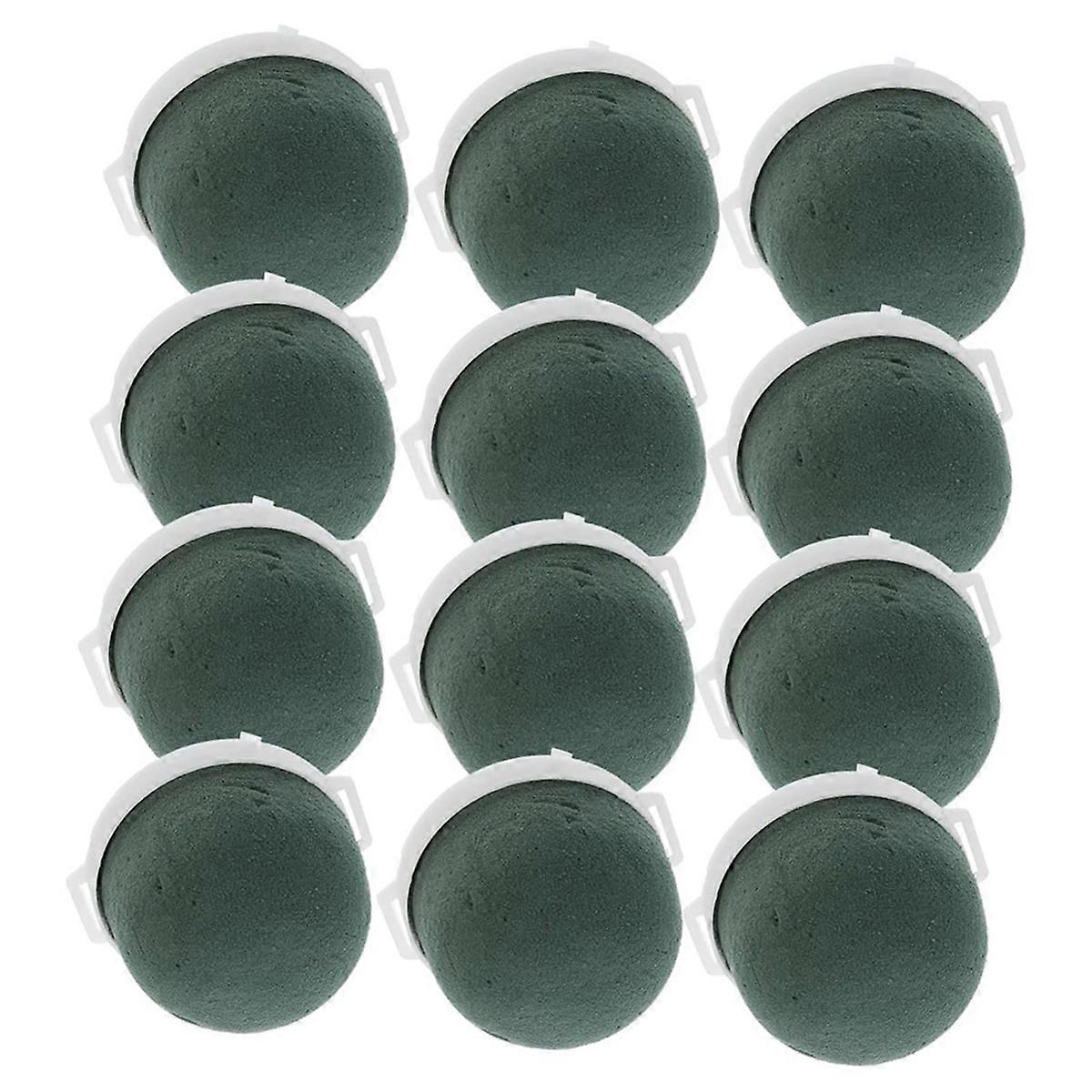 12Pcs Floral Foam Round Blocks for Flower Arrangement Water Retaining Mini Foam for Wedding Decor Table Centerpieces