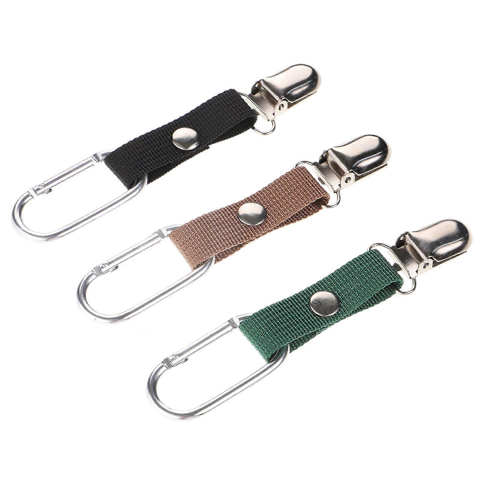 Canvas Hat Clips with Elastic Holder for Travel Backpacks and Bags Compact Lightweight for Outdoor Activities Assorted Color