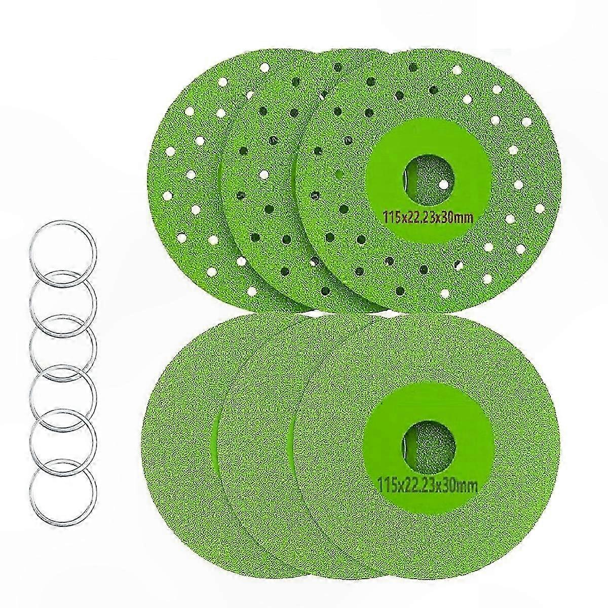 6-Pack 4.5" Diamond Grit Grinding Disc for Ceramic Cutting and Smoothing Tasks