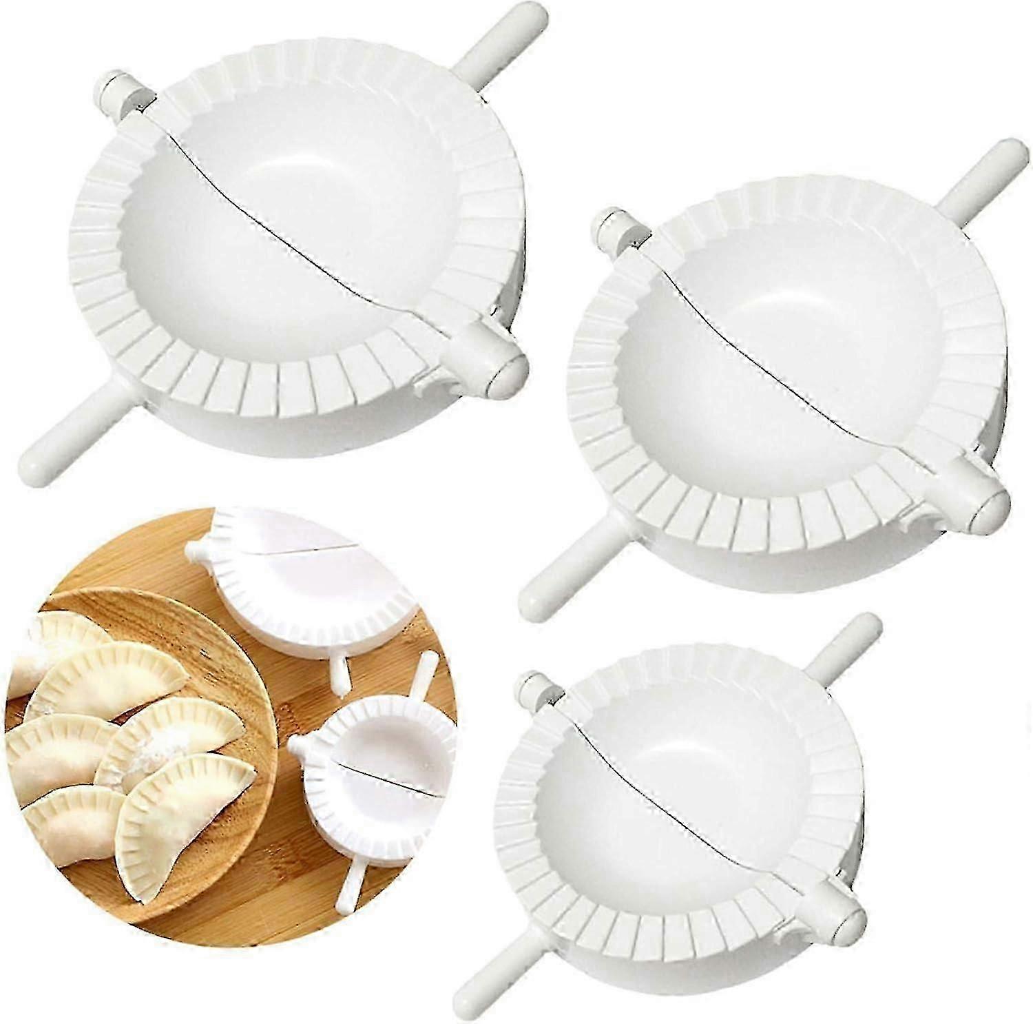 3-Piece Ravioli Dumpling Maker Set, Manual Meat Press Molds