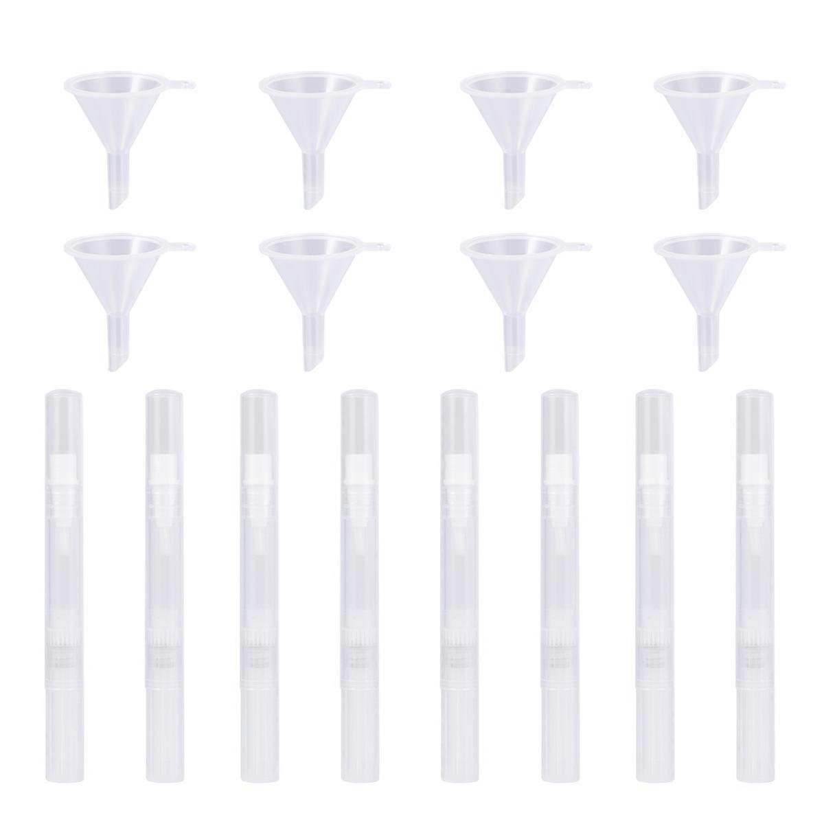 Transparent Nail Oil Pen with White Brush Tip for Nail Polish Use 3ml Portable Cosmetic Container
