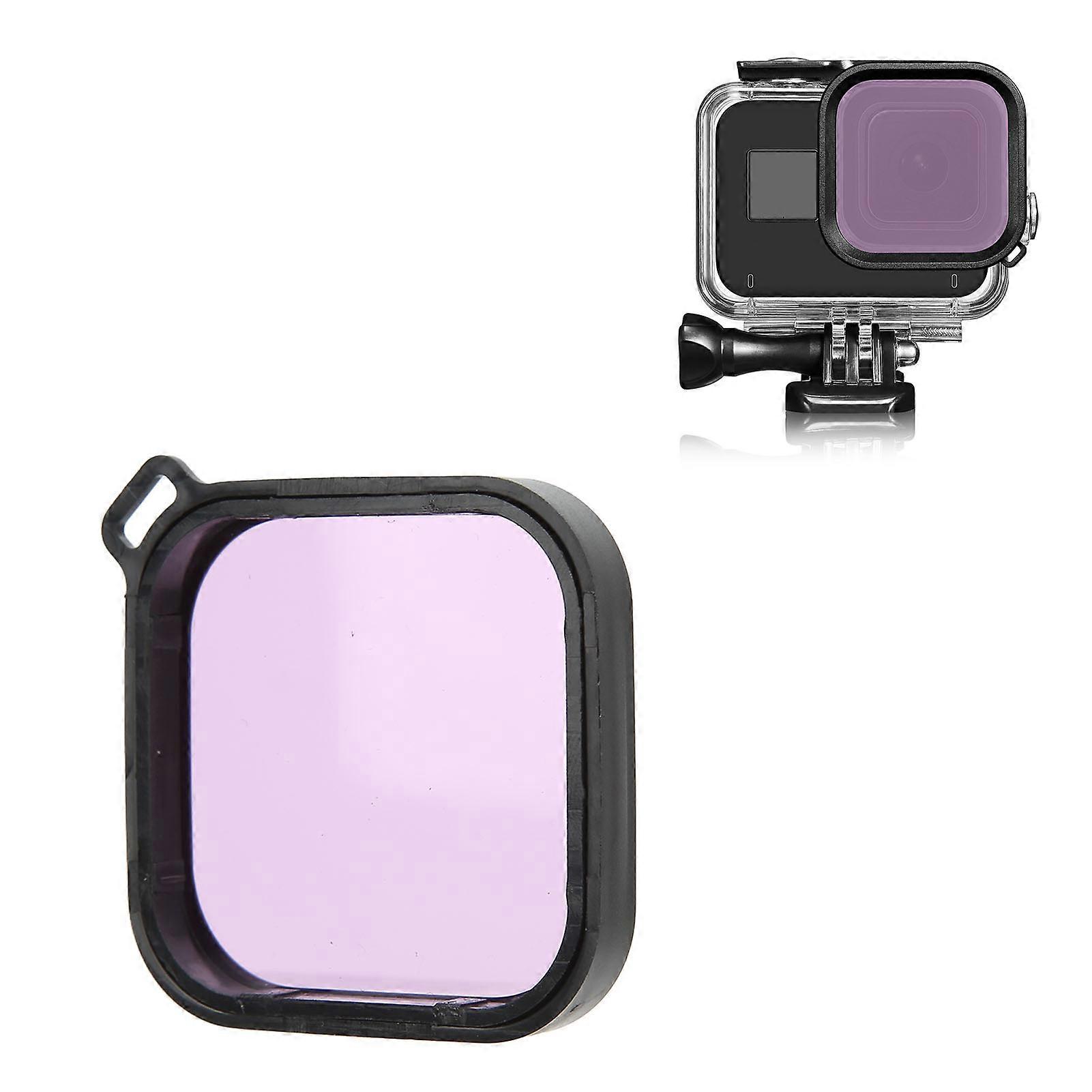 Purple Waterproof Dive Filter Case for Hero 8 9 Camera, 11g
