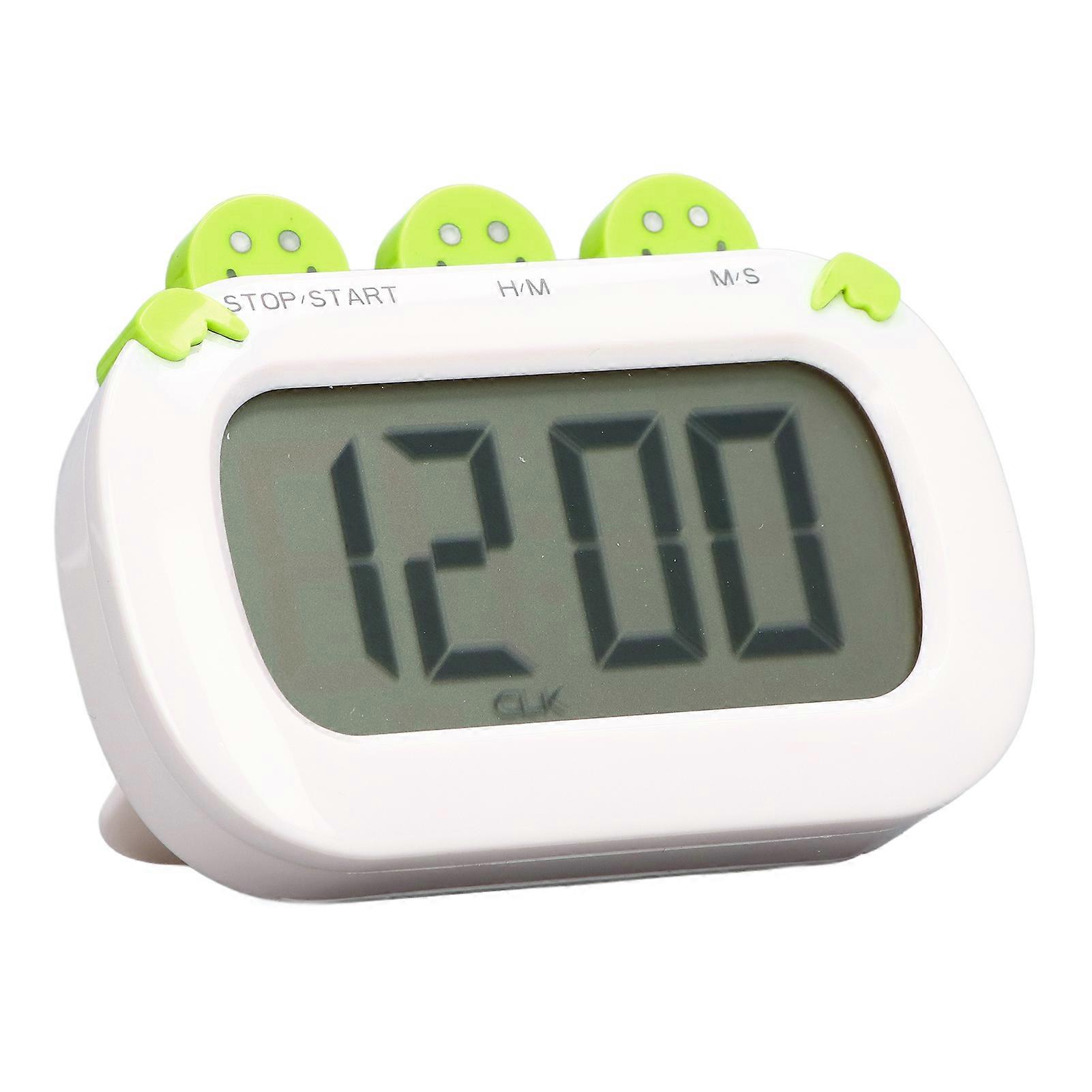 Digital Kitchen Timer Green LCD Countdown 99min Multifunction