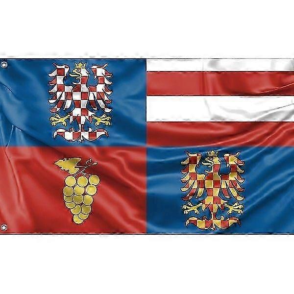 南モラヴィア地方の旗、チェコ |ユニークなデザイン、3x5 フィート / 90x150 cm4x6 フィート/120x180 cm TTQ2342