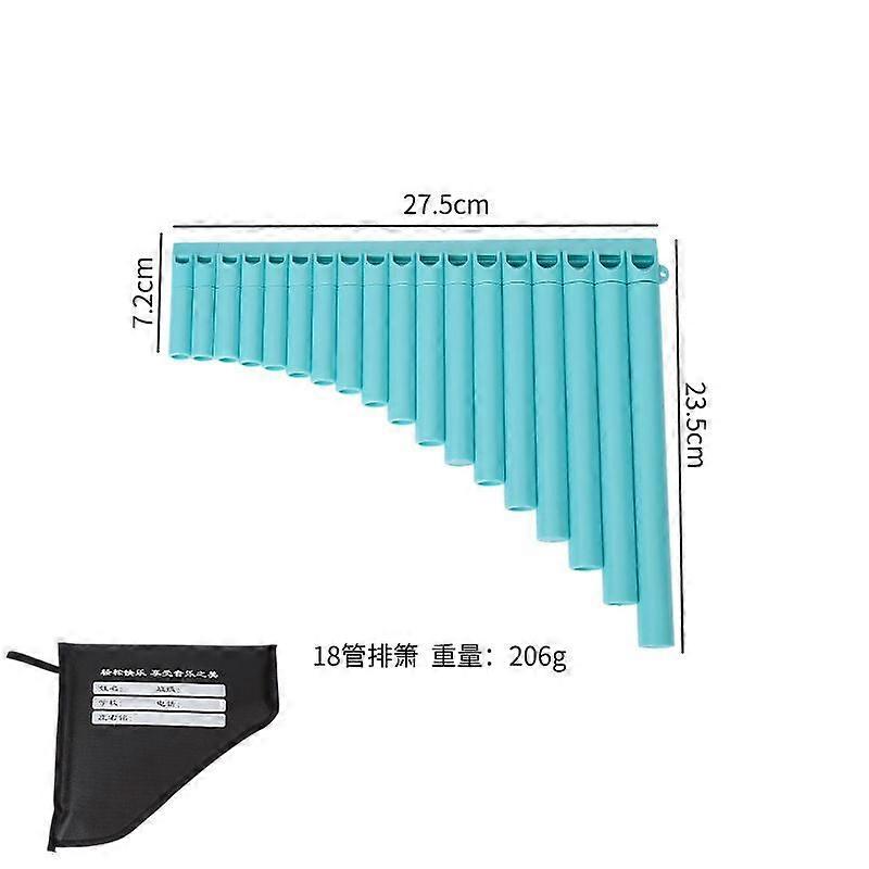 1 Set Pan Flute Instrument: 18-Tube Pan Flute For Kids Beginners - C Key Musical Instrument With Stable Tuning For School And Home Practice