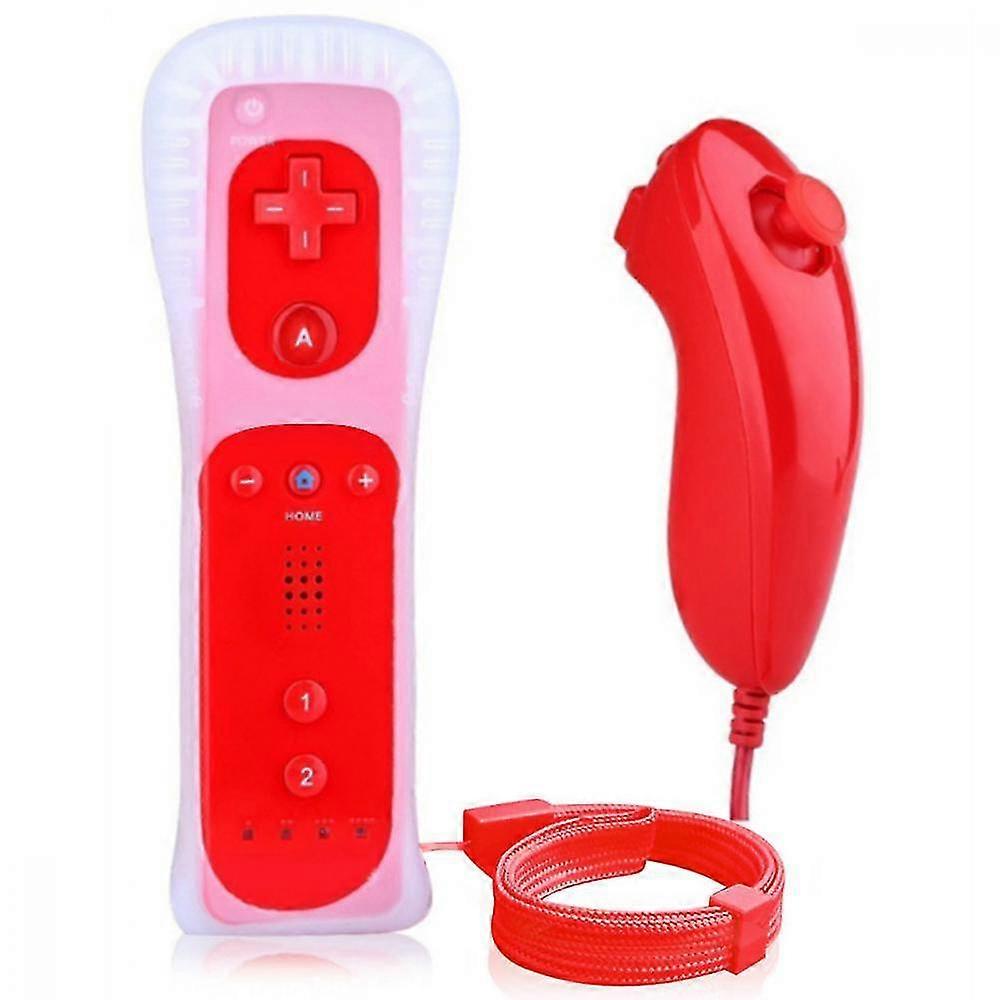 Wii Remote Controller For Nintendo Wii And Wii U Console(Red)