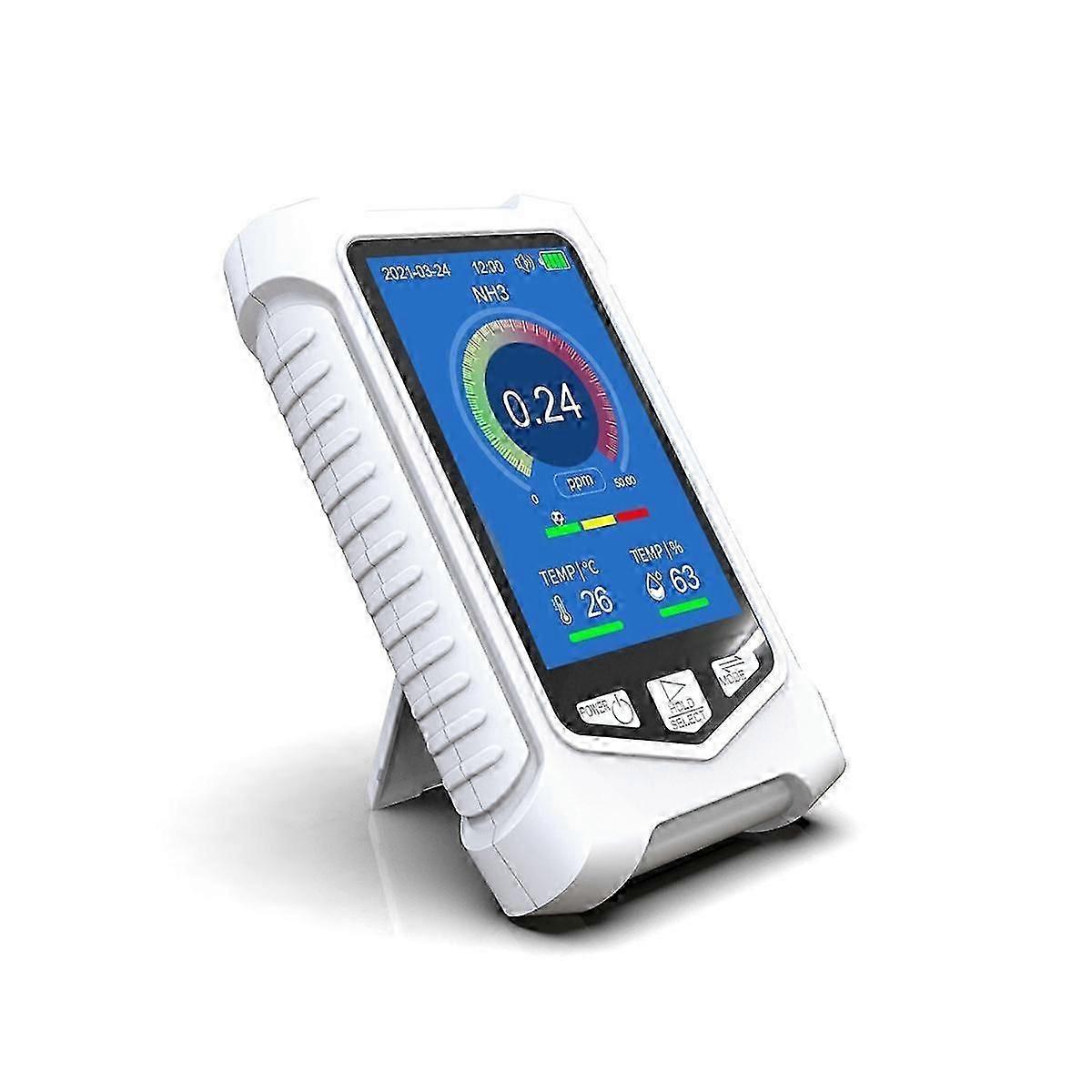 Air Quality Monitor, Ammonia Test Meter 3.5 Inch LCD NH3 Concentration Tester Ammonia Detector Ammo