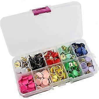 300-Pack Thumbtack Round Multicolor Push Pins Kit for Notice Board Cork Board Office School