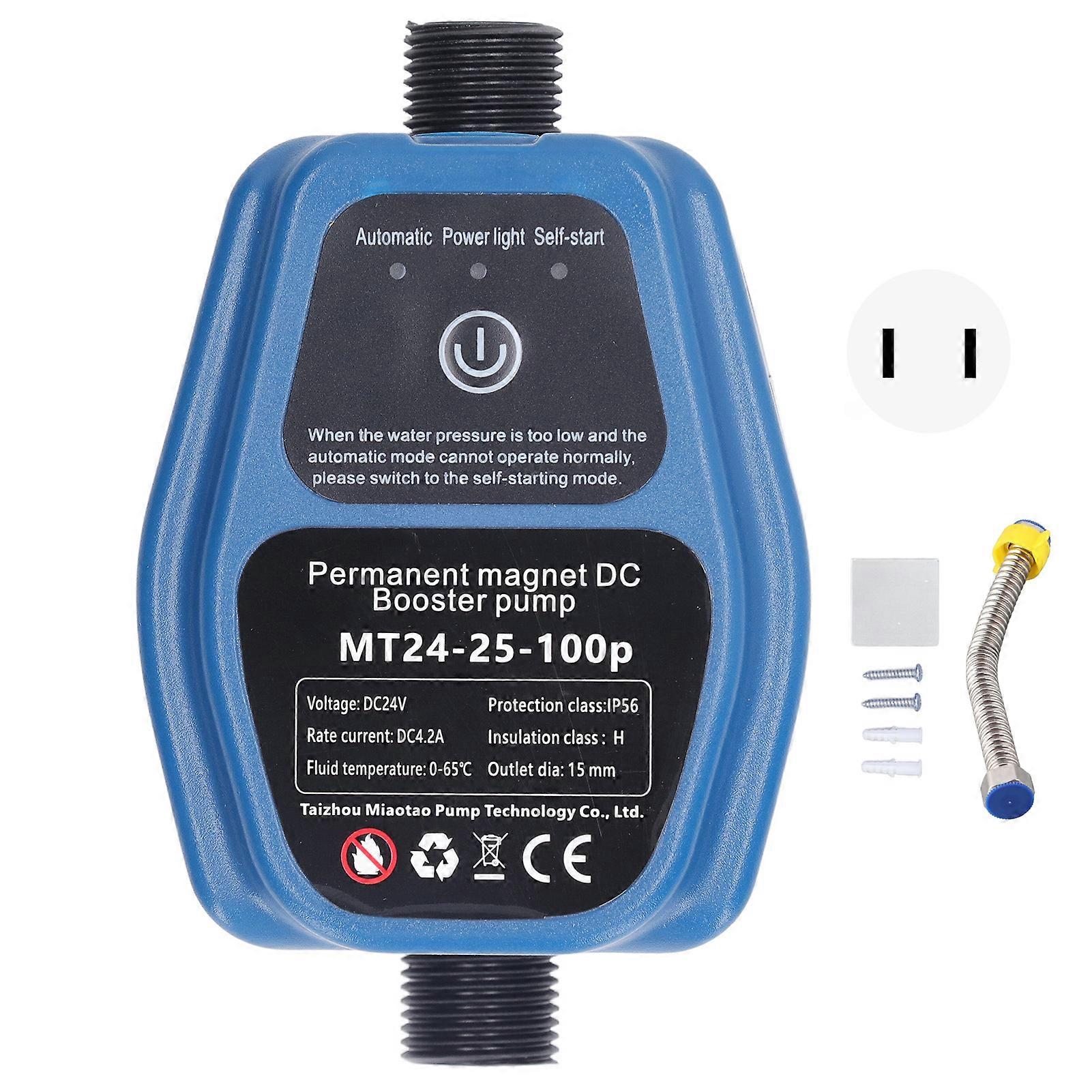 Pompe de surpression d'eau 100 W 24 V 25 L IP56, pompe de surpression automatique à détection intelligente pour douche, prise américaine 100-240 V