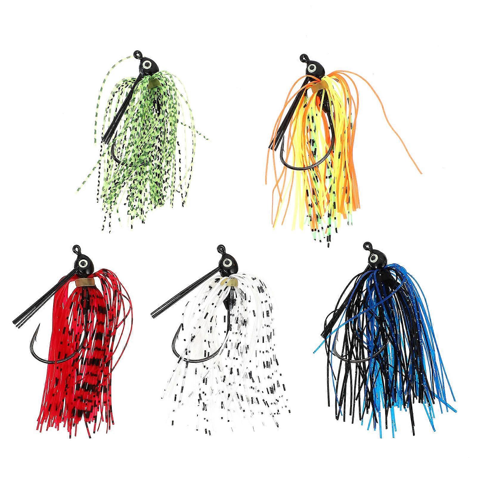 Beard Fake Fish Bait Colorful Fishing Lures for Fishing 5Pcs Kit