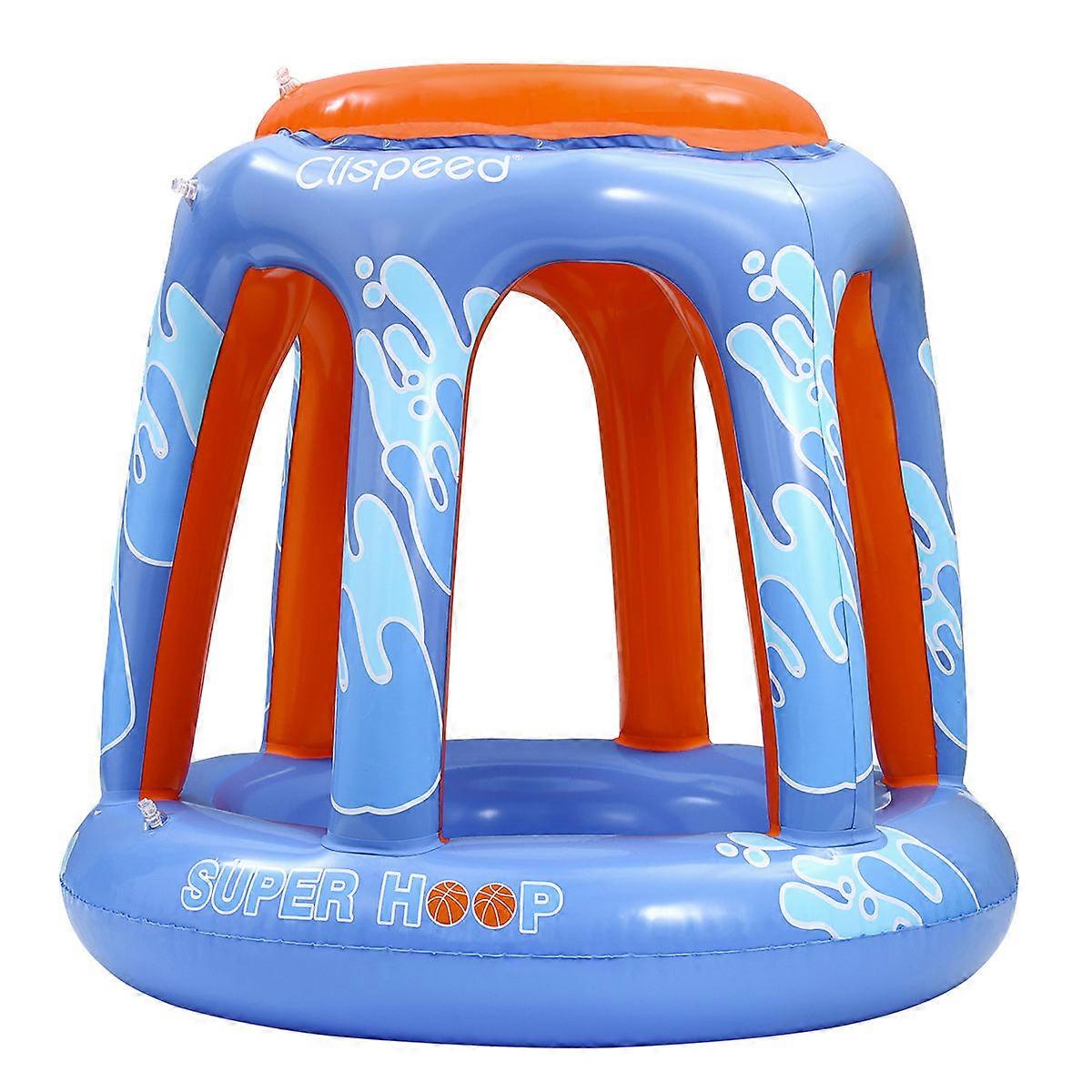 Water Basketball Game Clispeed Inflatable Pool Basketball Hoop with 2Pcs Balls and Pump