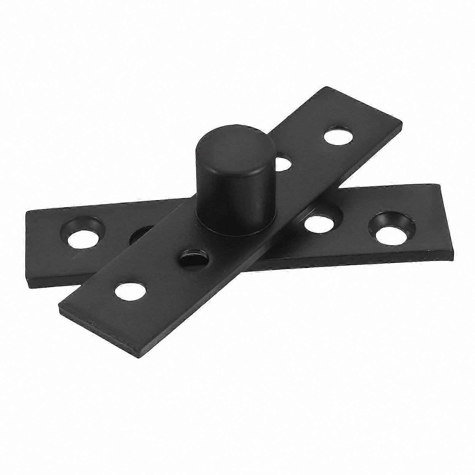 Cabinet Door Hardware Pivot Hinge with Circular Shaft for Top and Bottom Mounting Positions, Black, 7.50x2.10x1.80cm, 1 Pack