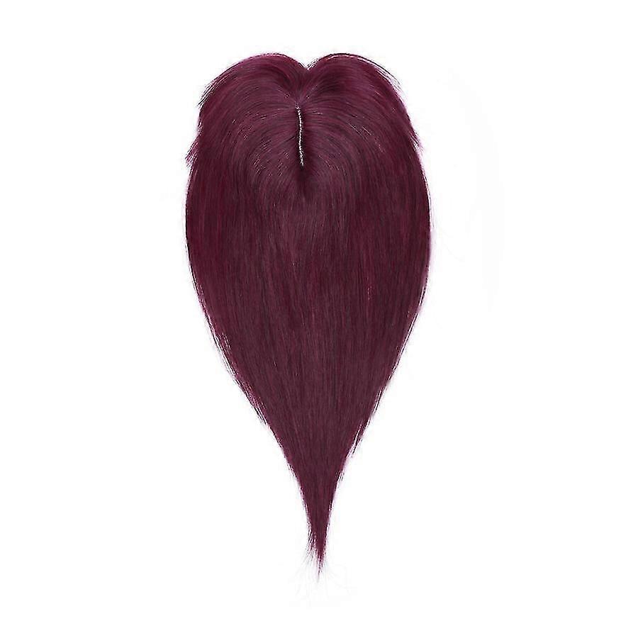 Topper de cheveux respirant en soie avec frange de cheveux humains Topper postiche pour femme