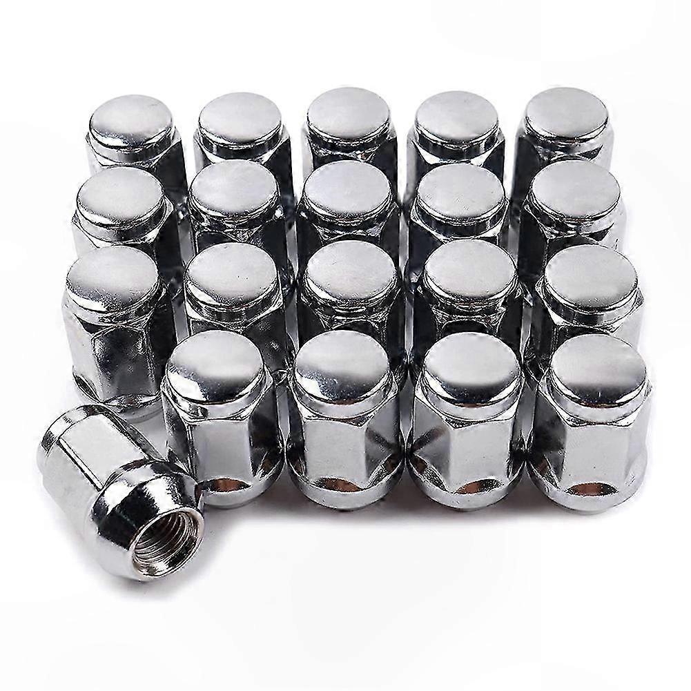 20-Pack Chrome Lug Nuts, 14x1.5 Thread, 19mm Hex, 1.38" Tall, Wheel Nuts for Vehicles