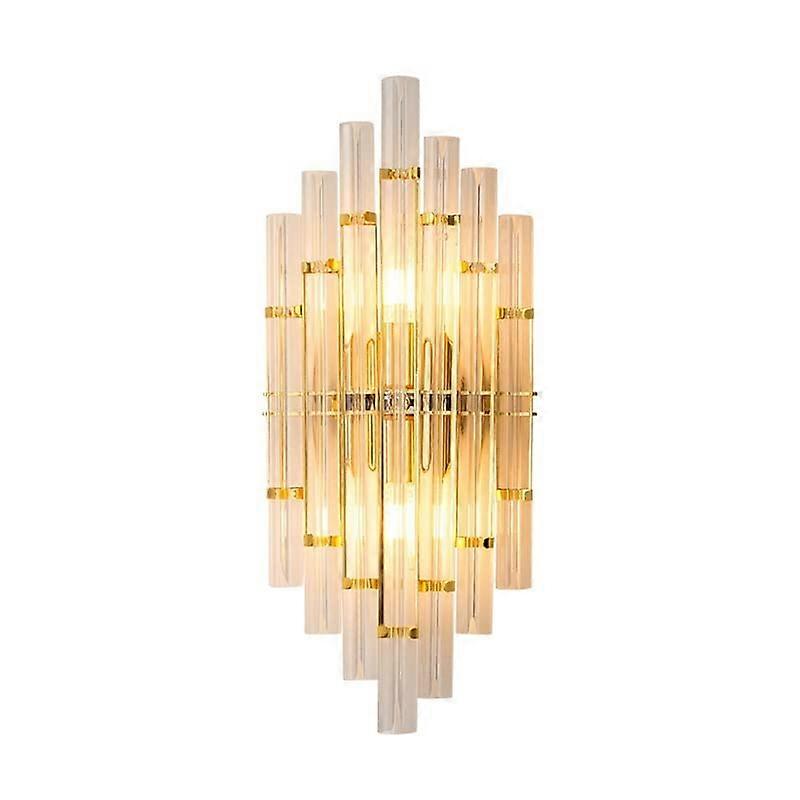 Modern Crystal Wall Mount Sconce Light Fixture for Bathroom or Bedroom Vanity Mirror - A Color Design, Elegant Rod Style