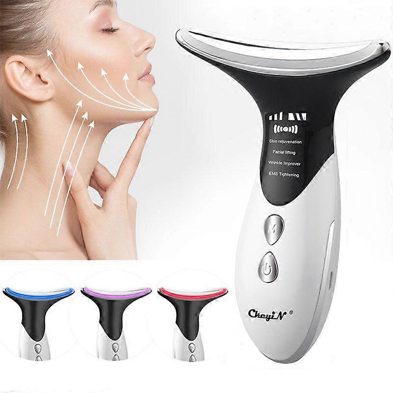 LED photon therapy neck face-lifting massager