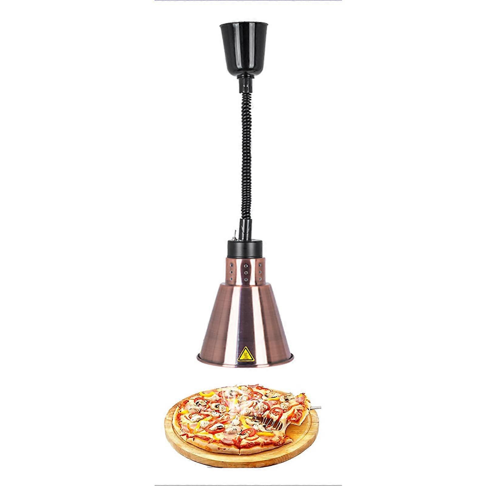 Adjustable Heat Lamp for Food Warmer Buffet Serving, Metal Chandelier Style, Red Bronze Finish, Ideal for Parties and Restaurants