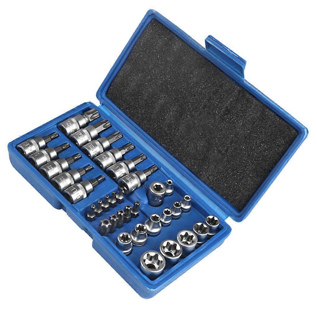 34 Pieces Screwdriver Sockets Set Professional Hand Tool Accessories Nutdriver Component Screwdriver Sleeves Replace
