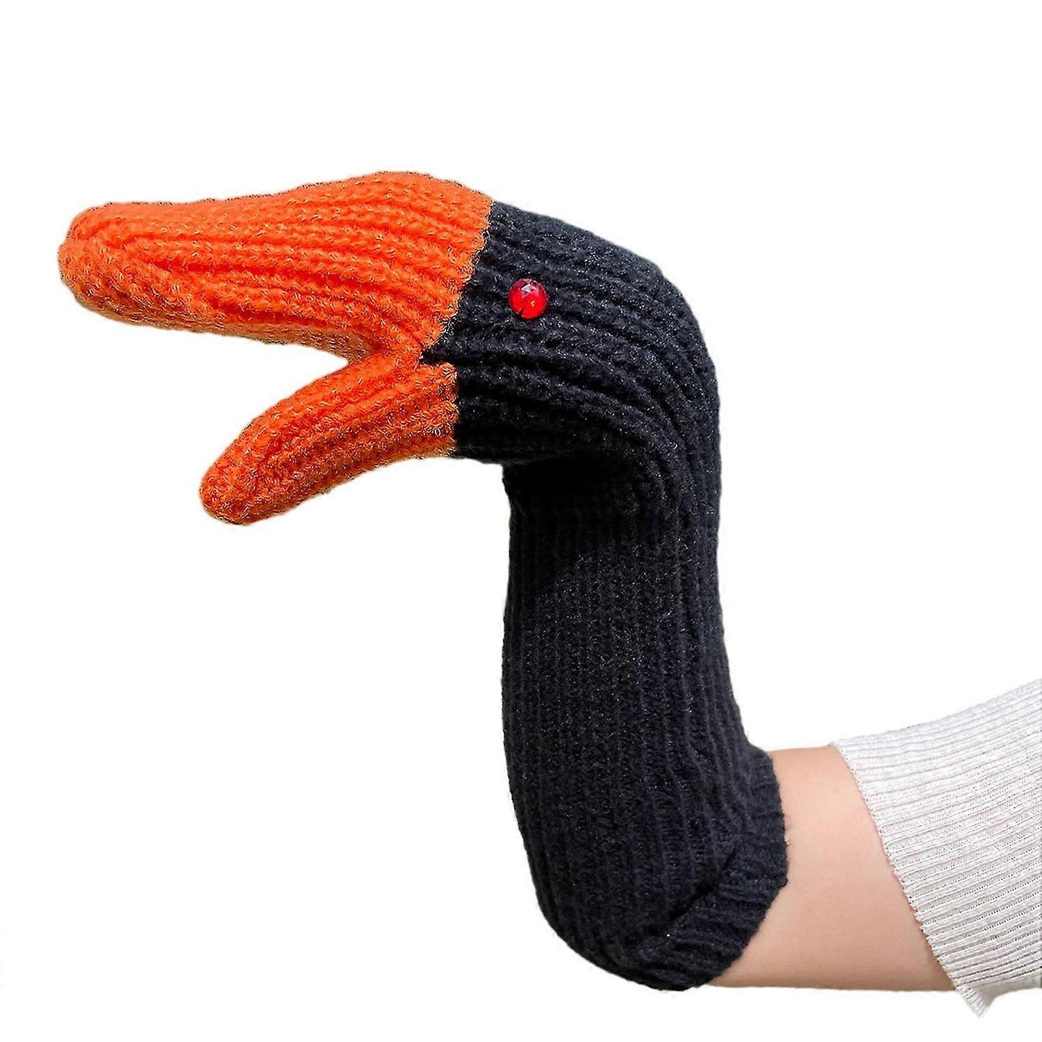 Unisex Swan-Shape Mittens Breathable Windproof Skiiing Gloves for School