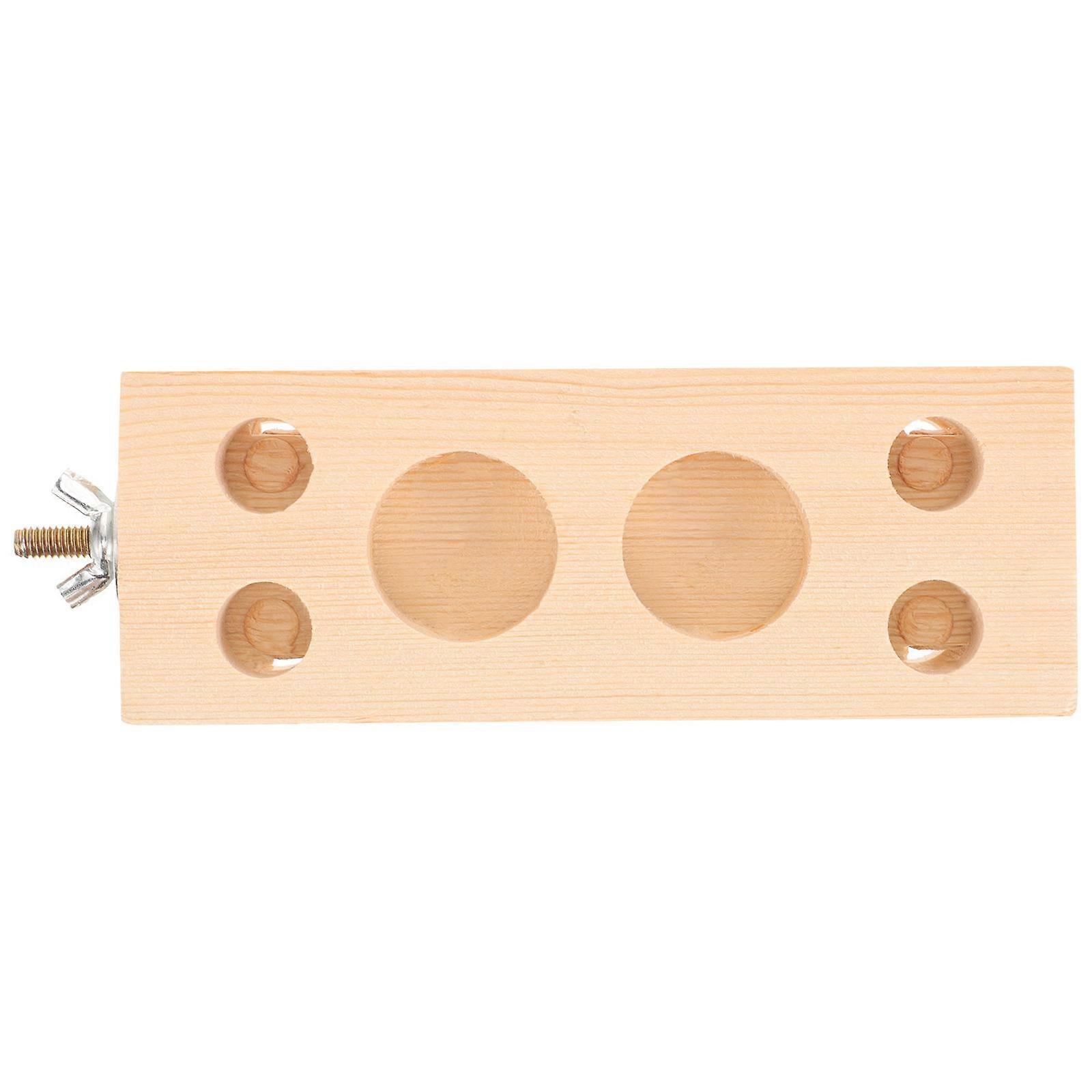 Bird Chewing Toy Wooden Block Foraging Training Toy 3Pcs