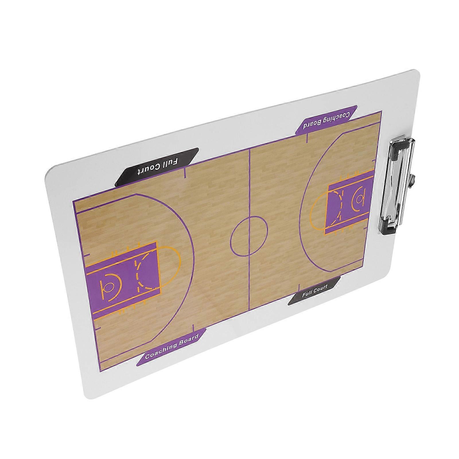 Dry Erase Basketball Coaching Board Double-Sided Clipboard for 2Sets