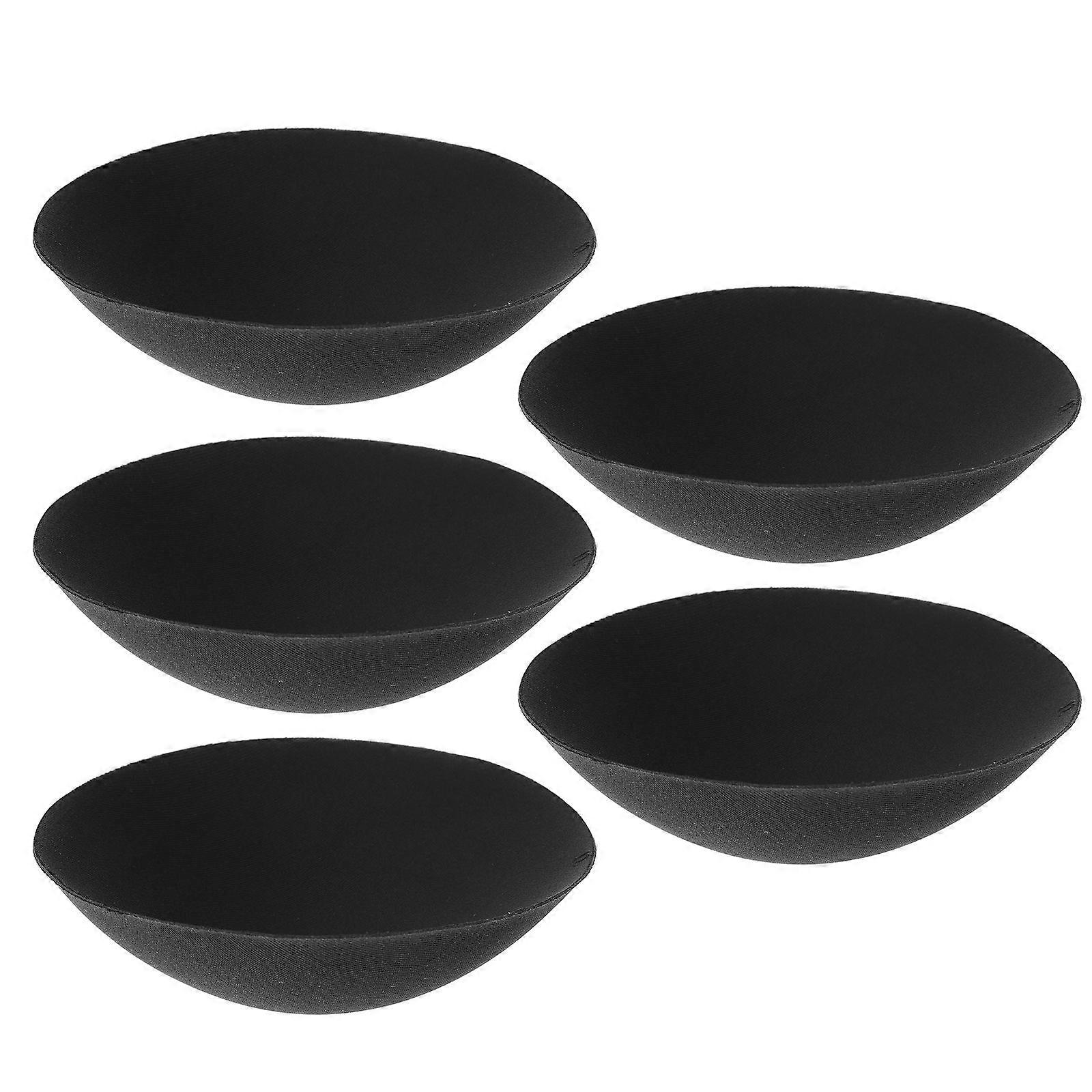 5 Pairs Bra Pads Inserts Breathable Sports Polyester Round Bra Pads for Swimsuit