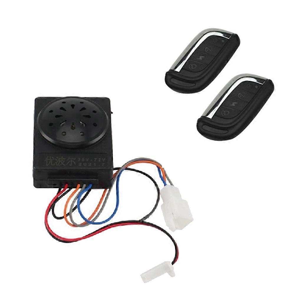 36V-72V Electric Scooter Alarm System Dual Remote Control Security Moped Alarm Accessories Waterproof Bike Alarm