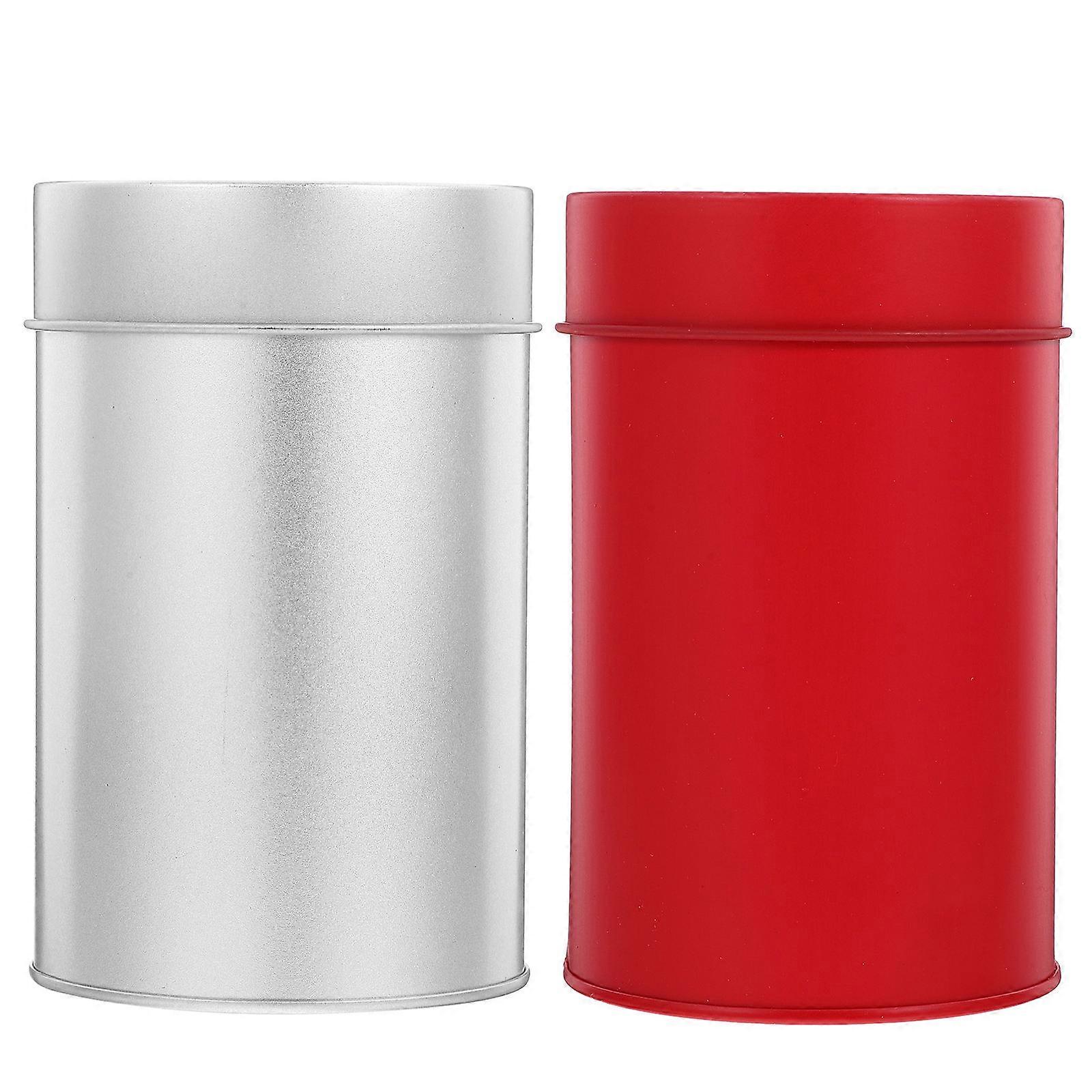 Moisture-Proof 4 Pcs Tinplate Tea Canisters Suitable For Commercial Use Kitchen Assorted Color Airtight Storage