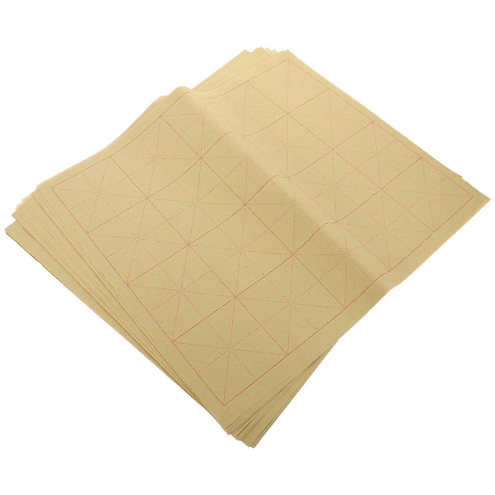 420 Sheets Calligraphy Paper Practical Use Chinese Calligraphy Practice Rectangular Grid Khaki Writing Practice Pack