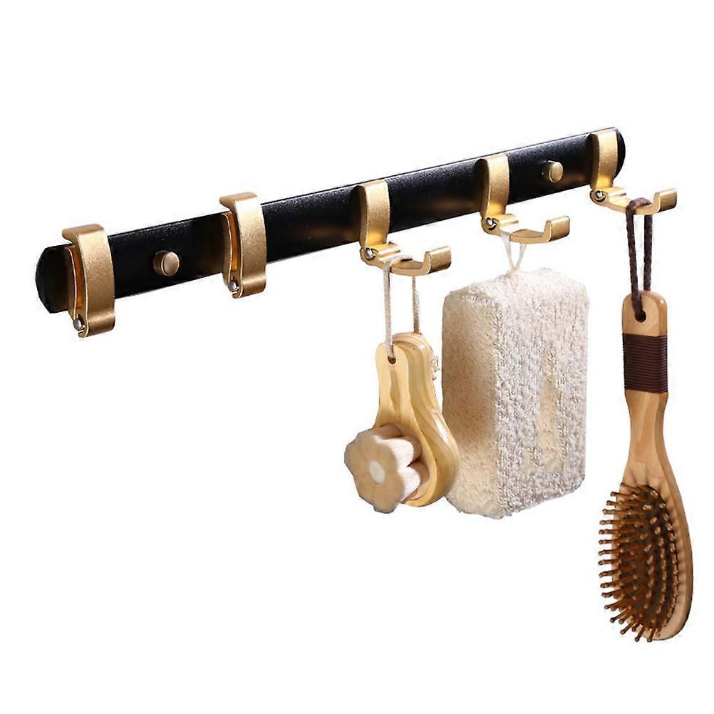 Alloy Wall Hanger Foldable Hook Rack for Holding Clothes 3Pcs with 5 Hooks