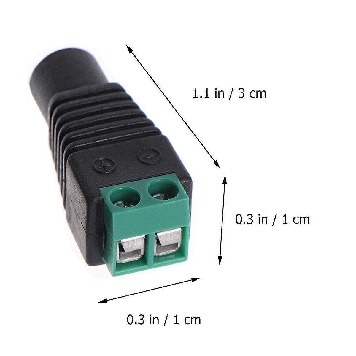 Dc Power Plug Adapter 2.1x5.5mm for LED Lights 10Pairs Male Female