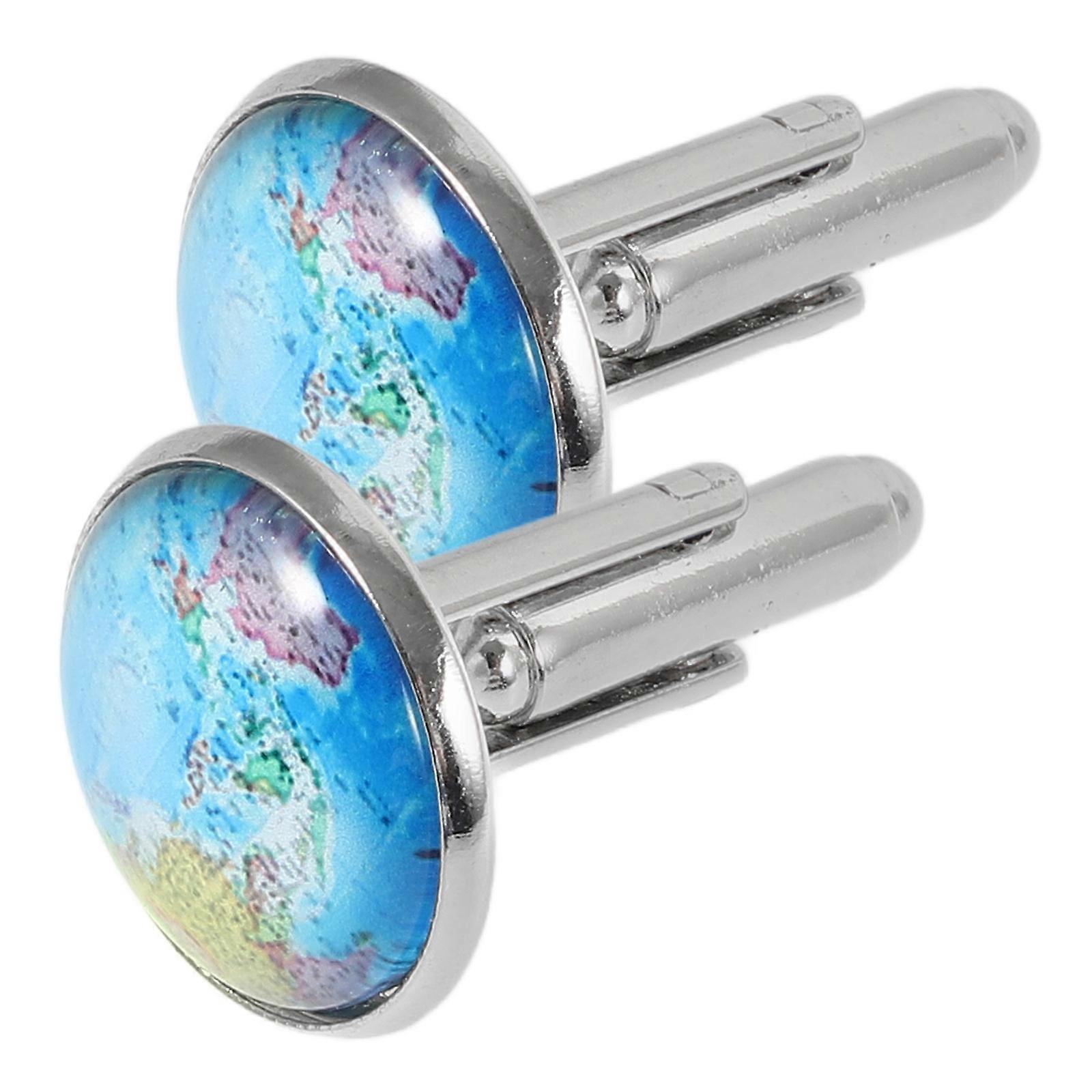 Men Suit Cufflinks 4 Pcs Round Shape Accessory For Shirts Durable Assorted Color