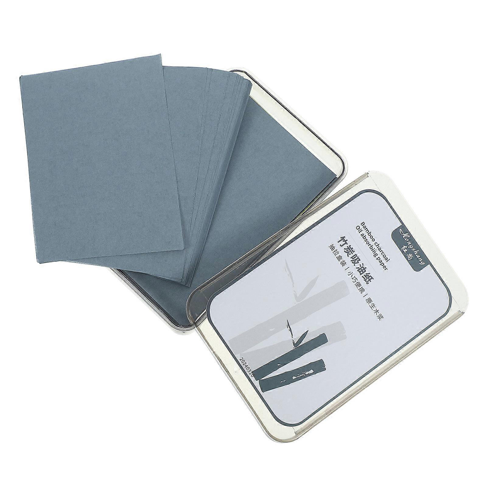 Oil Absorbing Blotting Paper 300 Sheets Oily Skin Care Travel Size Grey Practical Sheets