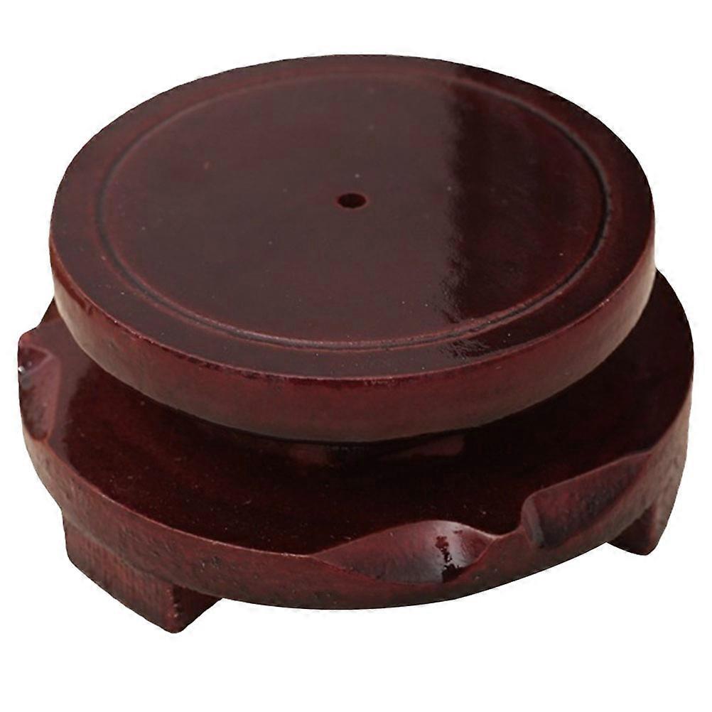 Sculpture Base Wooden Stand for Home Use 2Pcs Round Storage Holder