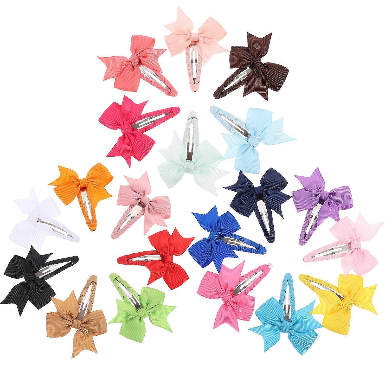Bow Hair Barrettes Decorative for Daily Use 80Pcs Mixed Colors