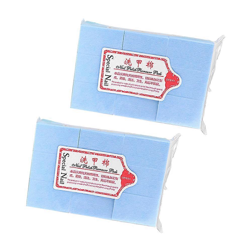 Disposable Nail Cleaning Pads For Manicure Supplies In Blue Color Open Design For Home Use 2 Sets