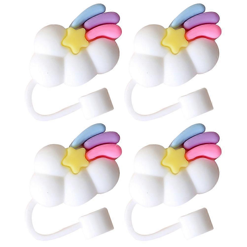 Assorted Color Reusable Straw Covers Anti-dust Straw End Protectors For Outdoor Activity 20 Pcs