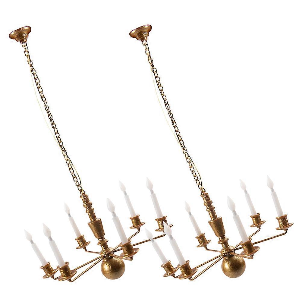 Mini Ceiling Lamp Accessory for Decor 6Pcs Tiny Luminous Sand Table Lamp