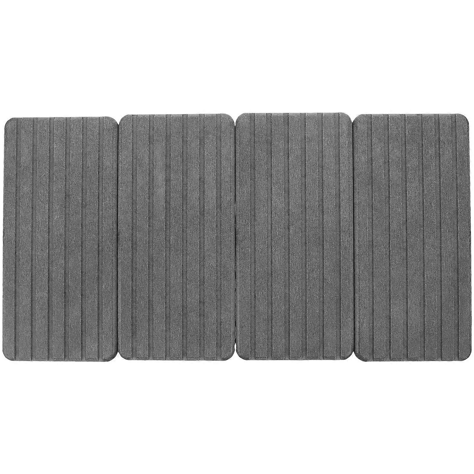 4Pcs Water Absorbent Mats Rectangular For Kitchen Countertop Organizers Dark Grey Practical Instant Dry Function