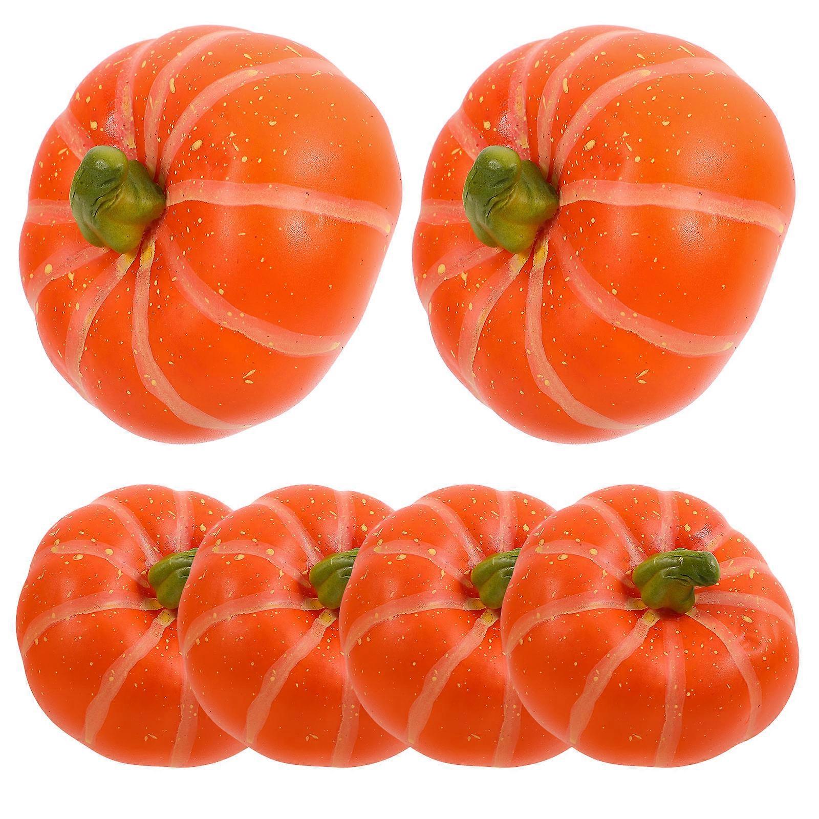 Halloween Pumpkin Ornament Mini Pumpkin for Decor 18Pcs Orange Model