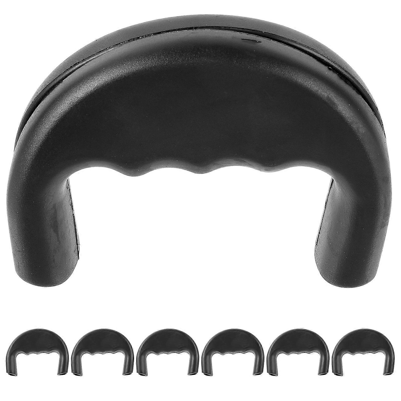 12Pcs Dog Leash Handle for Pulling Rope Black Rubber Grip