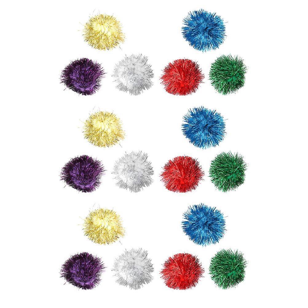 Gold Glitter Balls Cat Toy for Entertainment 18Pcs Assorted Color