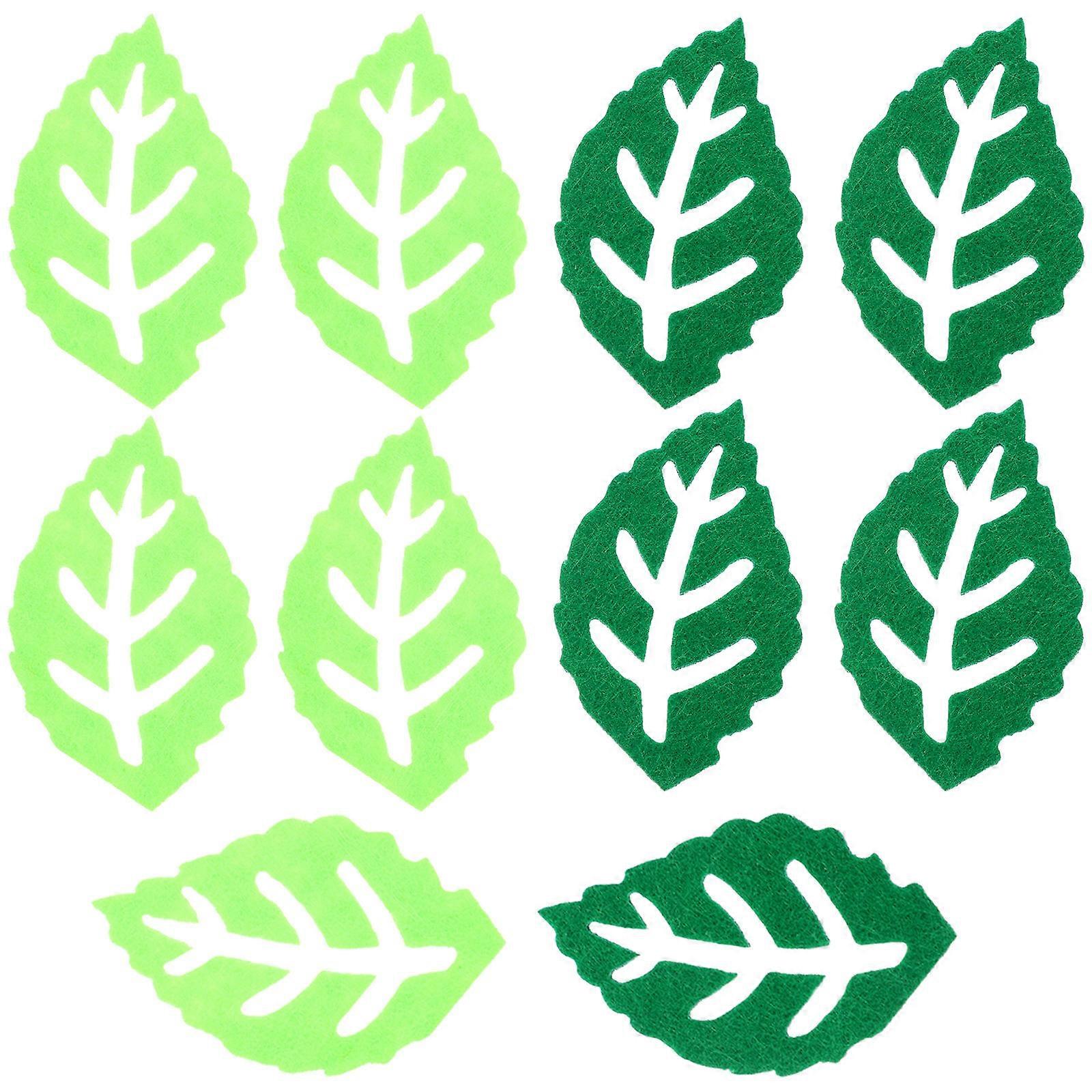 Fall Leaf Cutouts Cloth Leaves Wall Decal for DIY 5Sets Assorted Color