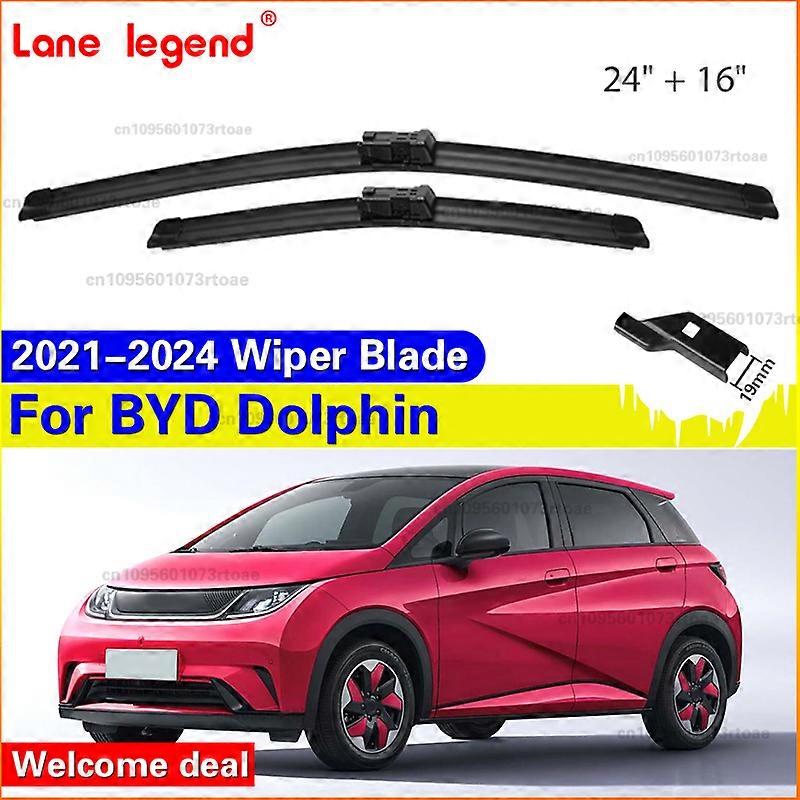 Applies to Wiper LHD Front Wiper Blades For BYD Dolphin 2021 2022 2023 2024 Windshield Windscreen Window Car Rain Brushes 24''+16''