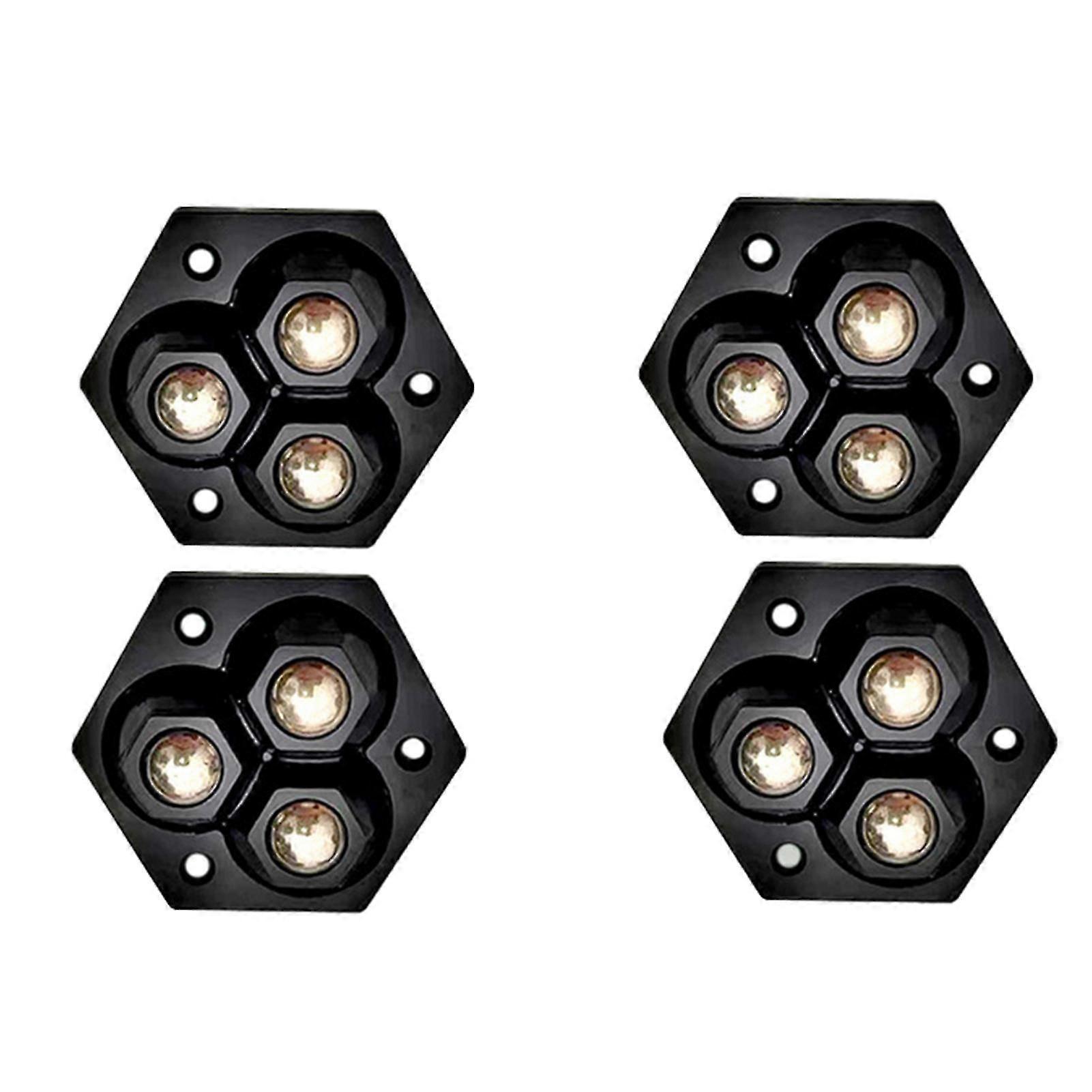 4pcs Small Adhesive Caster Wheels Wear-Resistant Durable Roller Wheel for Dining Tables