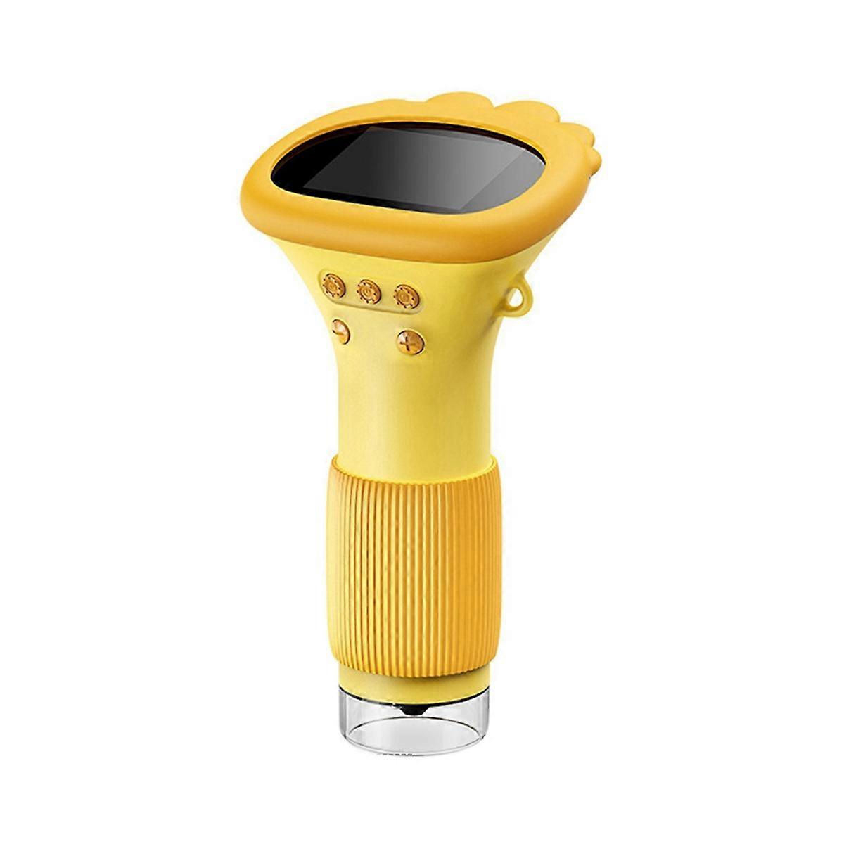 Children'S Portable Optical Microscope Magnifying Glass Toy Mini Experimental Science Hand-Held Microscope Yellow