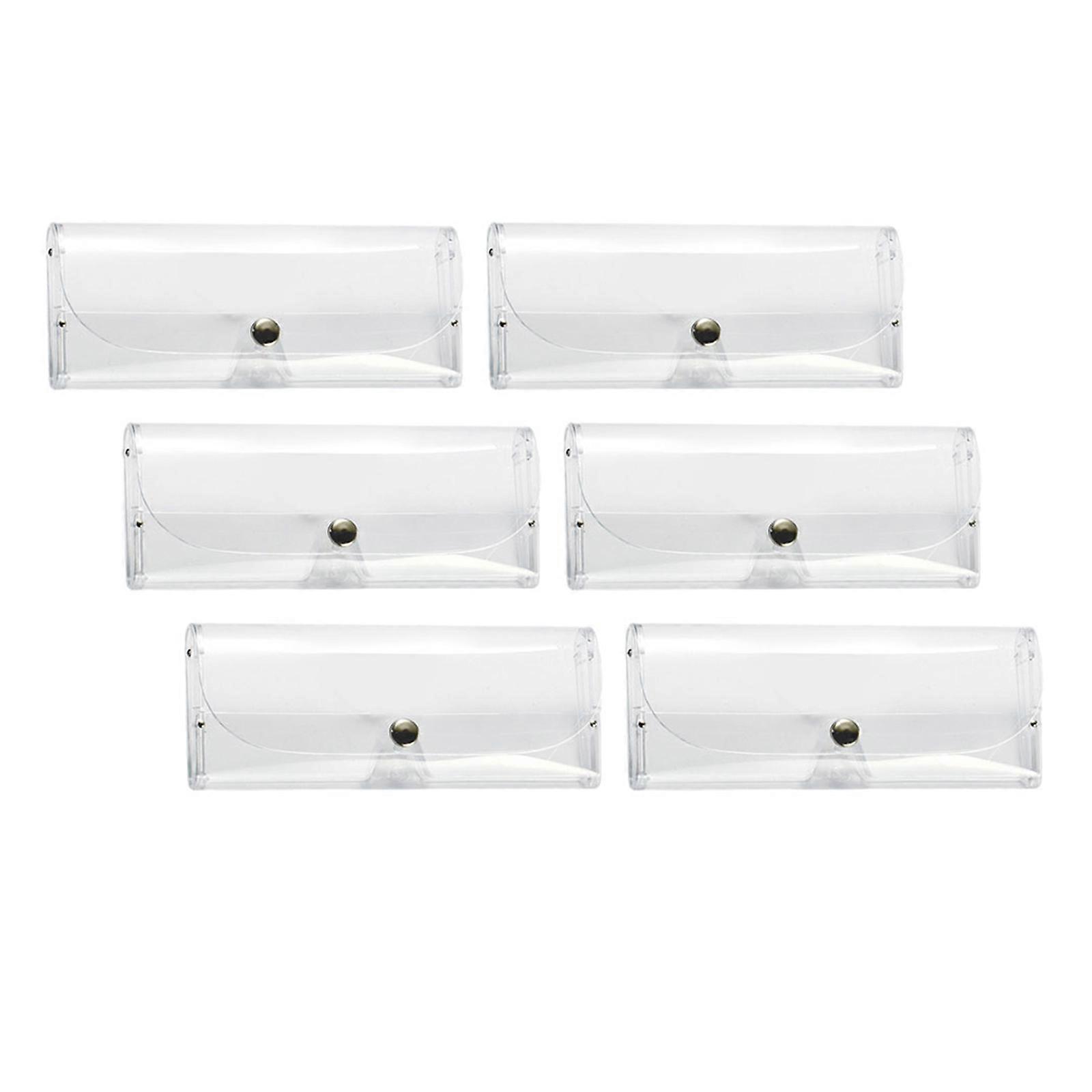 Clear Glasses Case Durable Pc Material Protective Storage Box 30Pcs